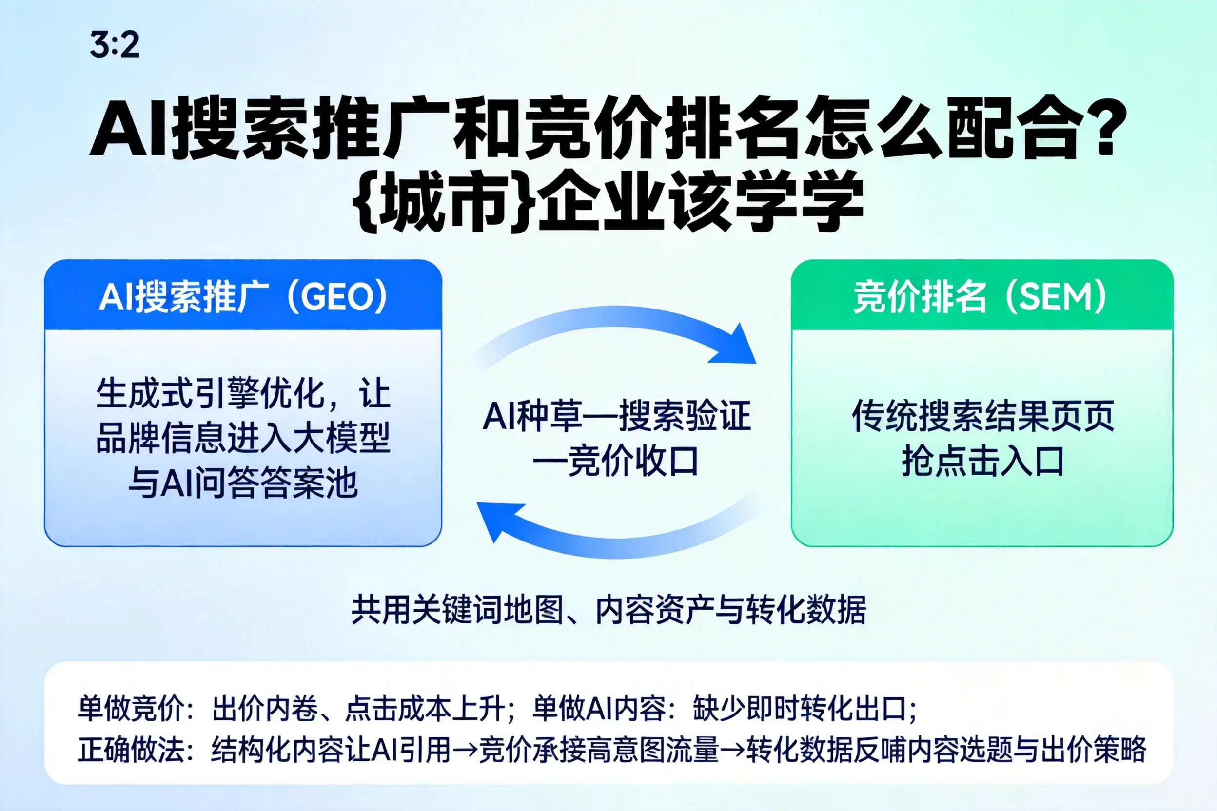 AI搜索推广和竞价排名怎么配合?泰州企业该学学