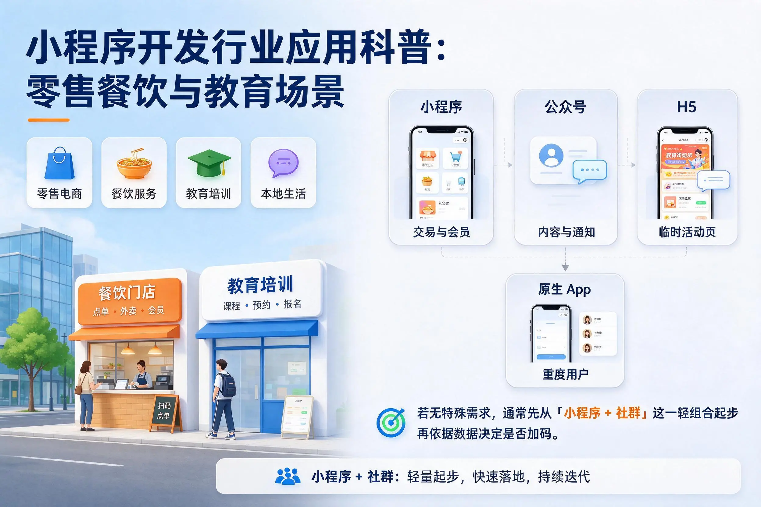 泰州小程序开发行业应用科普：零售餐饮与教育场景