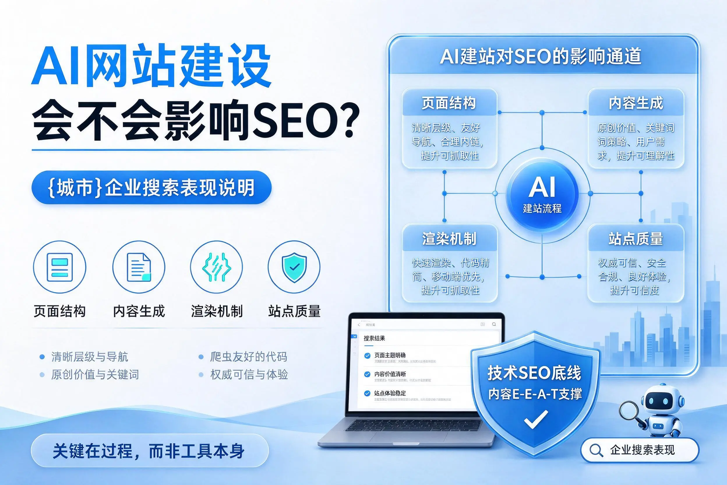 AI网站建设会不会影响SEO?泰州企业搜索表现说明