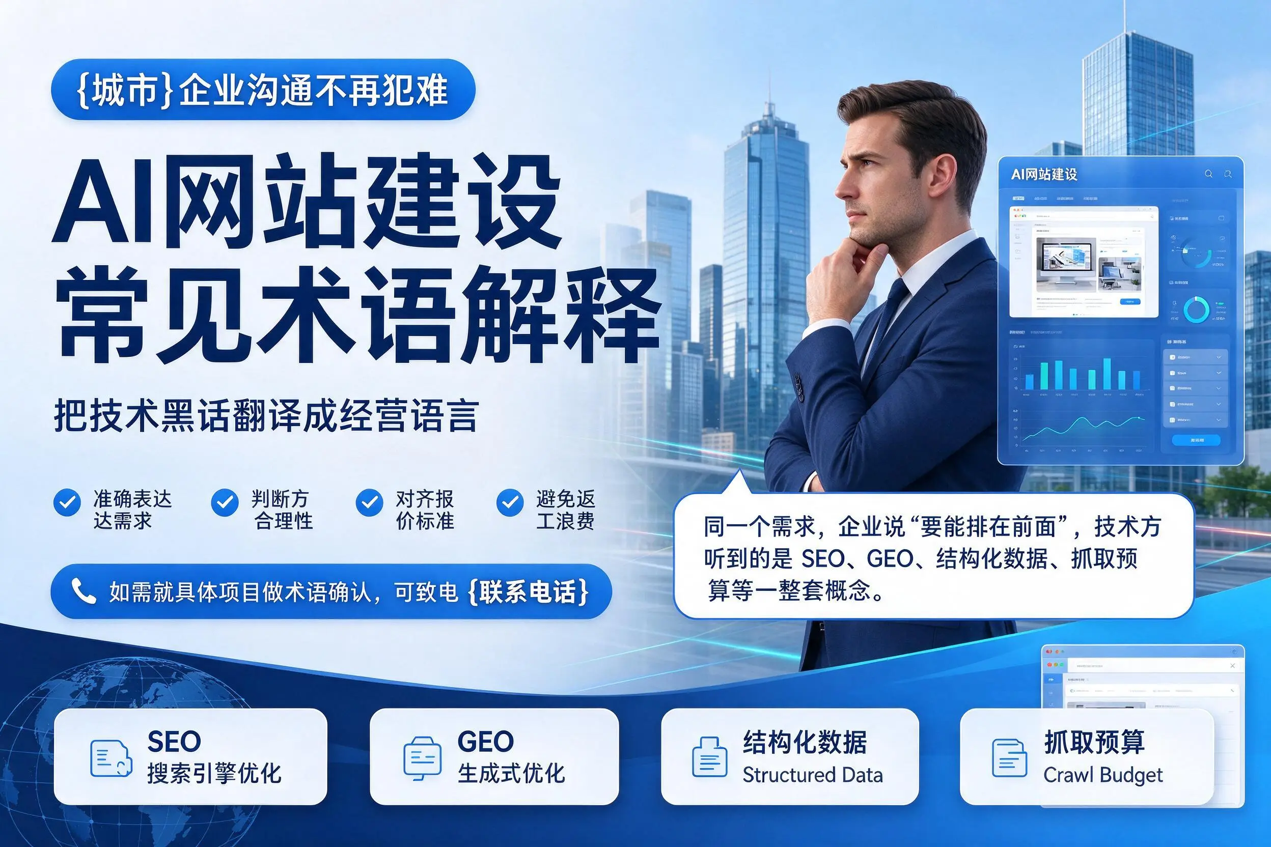 AI网站建设常见术语解释,泰州企业沟通不再犯难